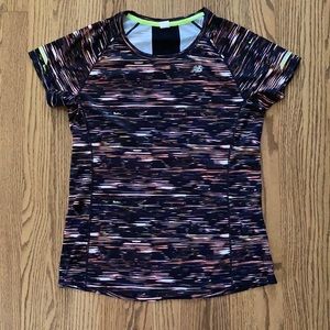 New Balance active tee, black print, size medium